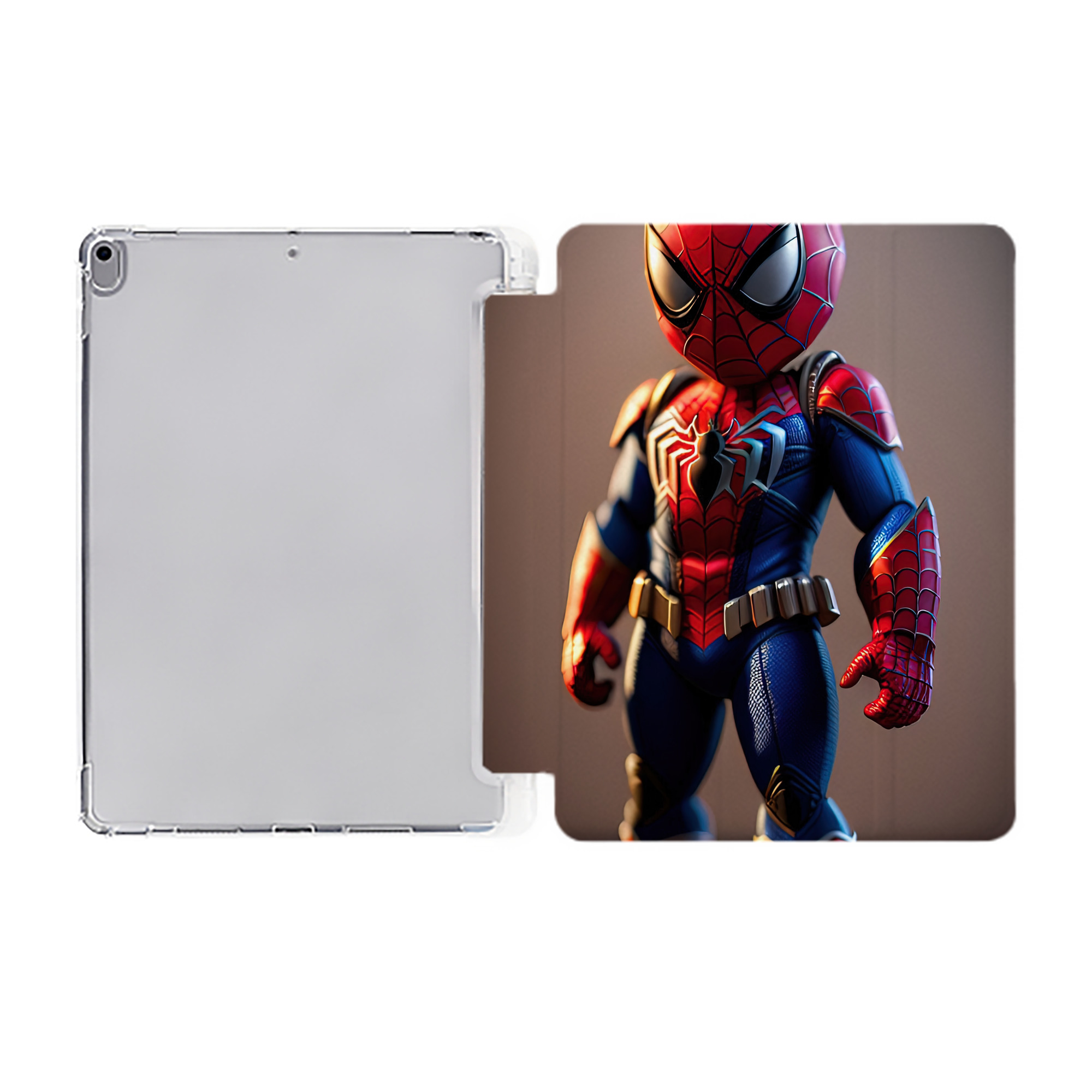 （画像用） Spider Man スパイダーマン IPad ケース ペン収納付き 三つ折りスタンド PUレザー×シリコン 対応機種9.5/10.5/10.9インチ